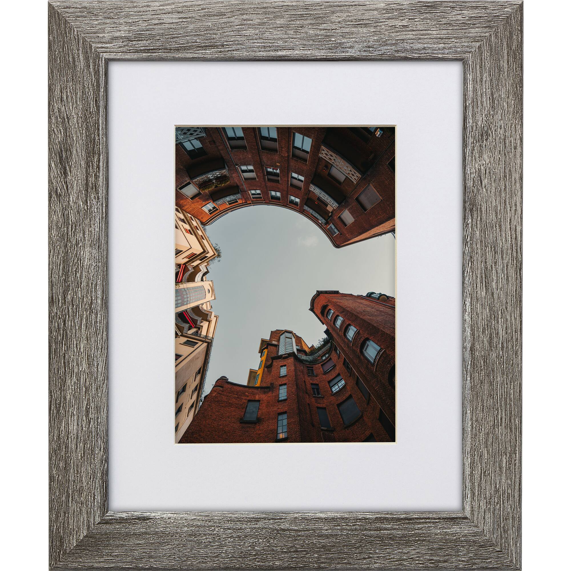 Craig Frames 4 Pack: Bauhaus 125 Barnwood Gray Picture Frame with Mat